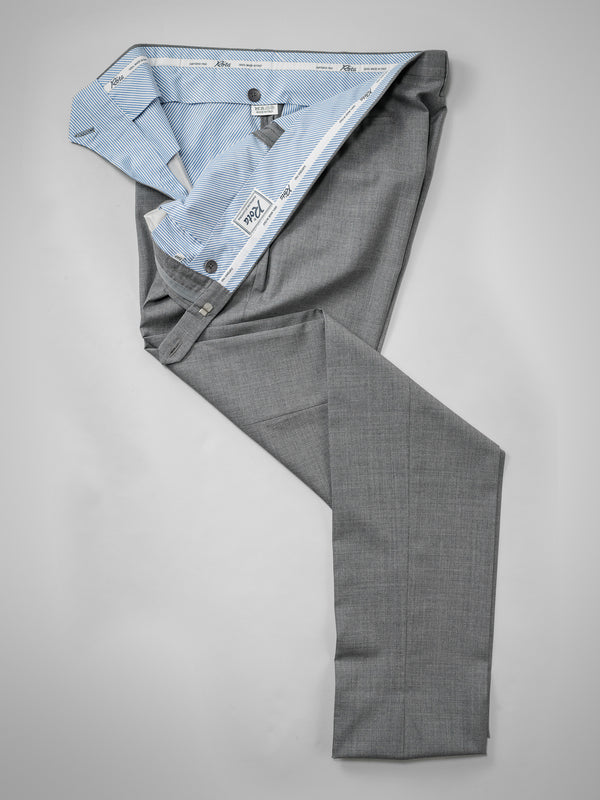 Rota Summer Light grey pair of regular fit wool trousers Offerta San Valentino