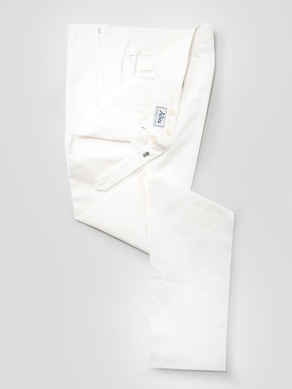 Rota Summer White pair of regular fit cotton trousers Offerte