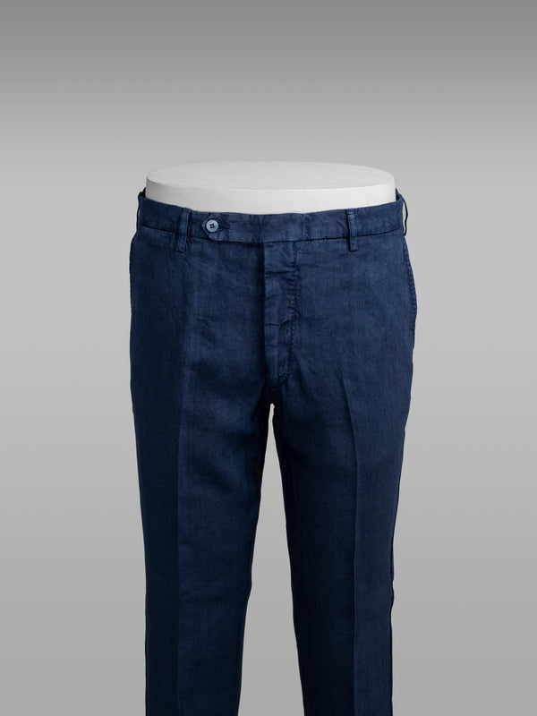 Rota Sport Summer Blue linen sport trousers Fino Al -60%