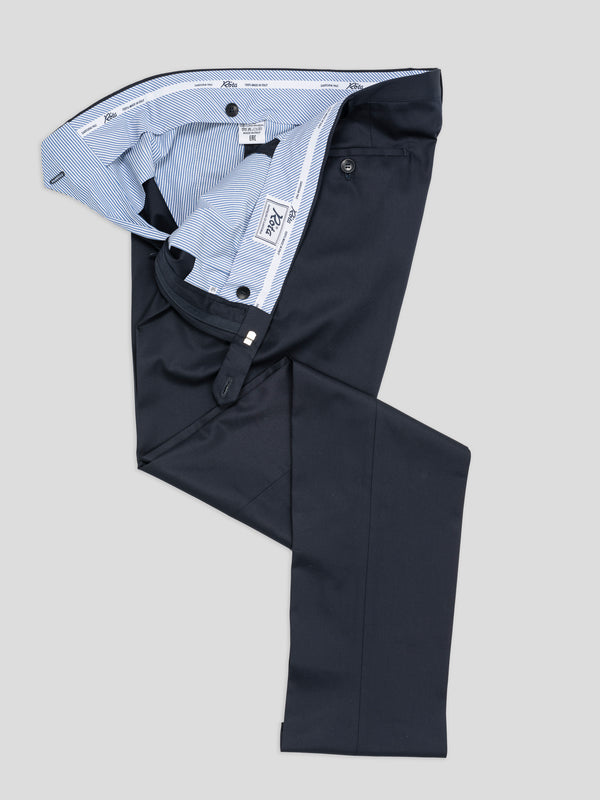 Rota Summer Dark blue pair of regular fit lightweight supima cotton trousers Affare Del Giorno