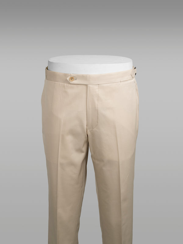 Rota Summer Light beige pair of regular fit supima cotton trousers Hotsell