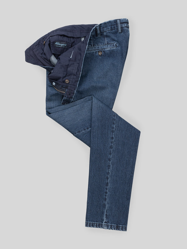 Rota Sport Winter Blue denim cotton sport trousers Vendite Flash