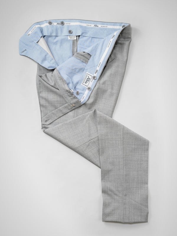 Rota Summer Light grey pair of regular fit wool trousers In Saldo