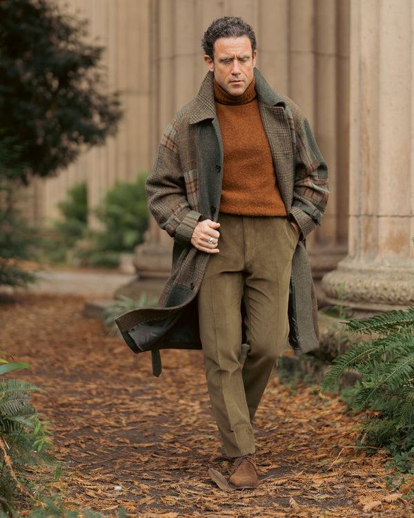 Rota Winter Green corduroy medium wale trousers Italia