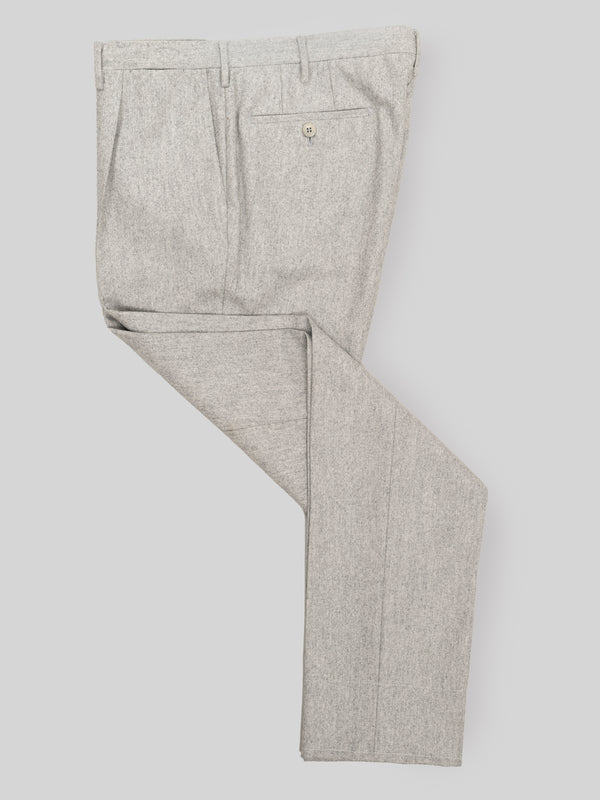 Rota Winter Light grey pair of regular fit wool flannel trousers Negozi Online