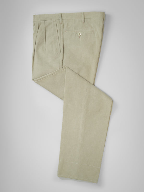 Rota Winter Light beige pair of regular fit cotton stretch trousers Fino Al -60%