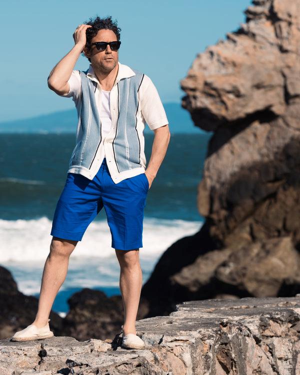Rota Summer Bright blue cotton bermuda Sconto