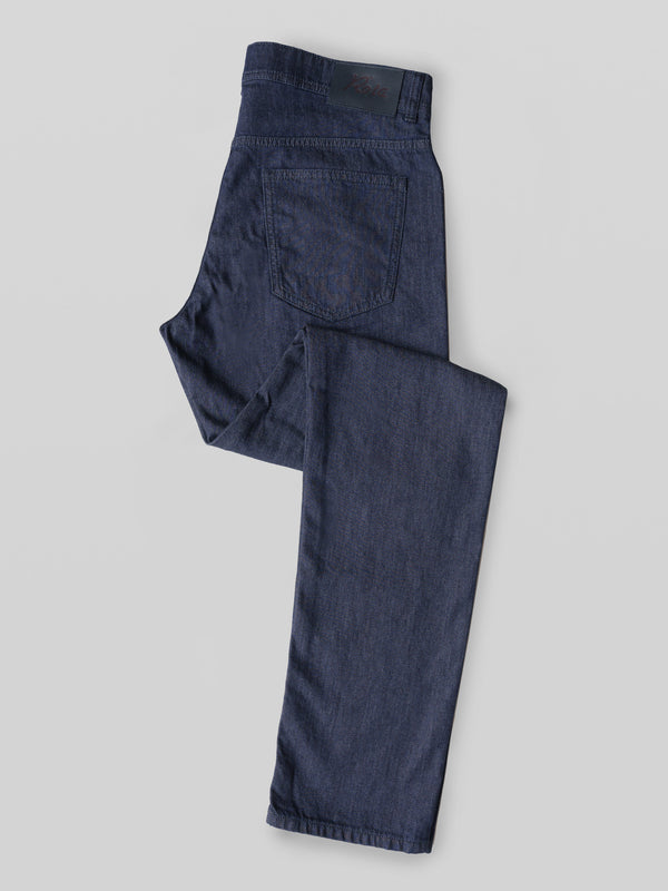 Rota Sport Summer Dark blue denim cotton 5 pockets trousers Nuova