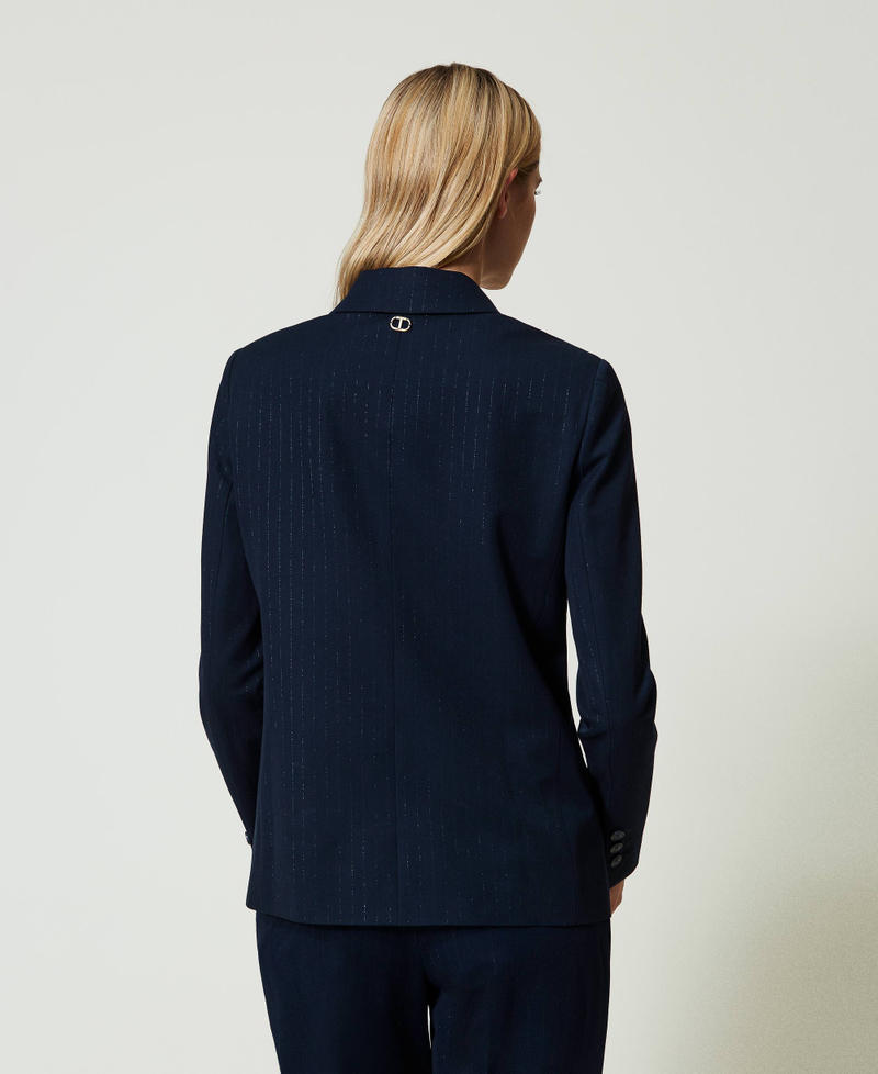 Scee by twin set Giacca blazer gessata lurex Vendita