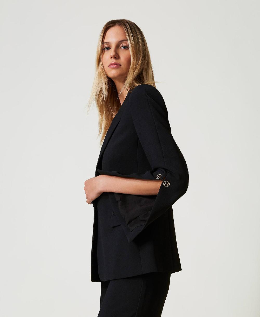 Scee by twin set Giacca blazer in crêpe cady con gemelli Qualità Garantita