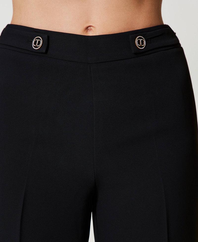 Scee by twin set Pantaloni straight leg in crêpe cady Negozi Online