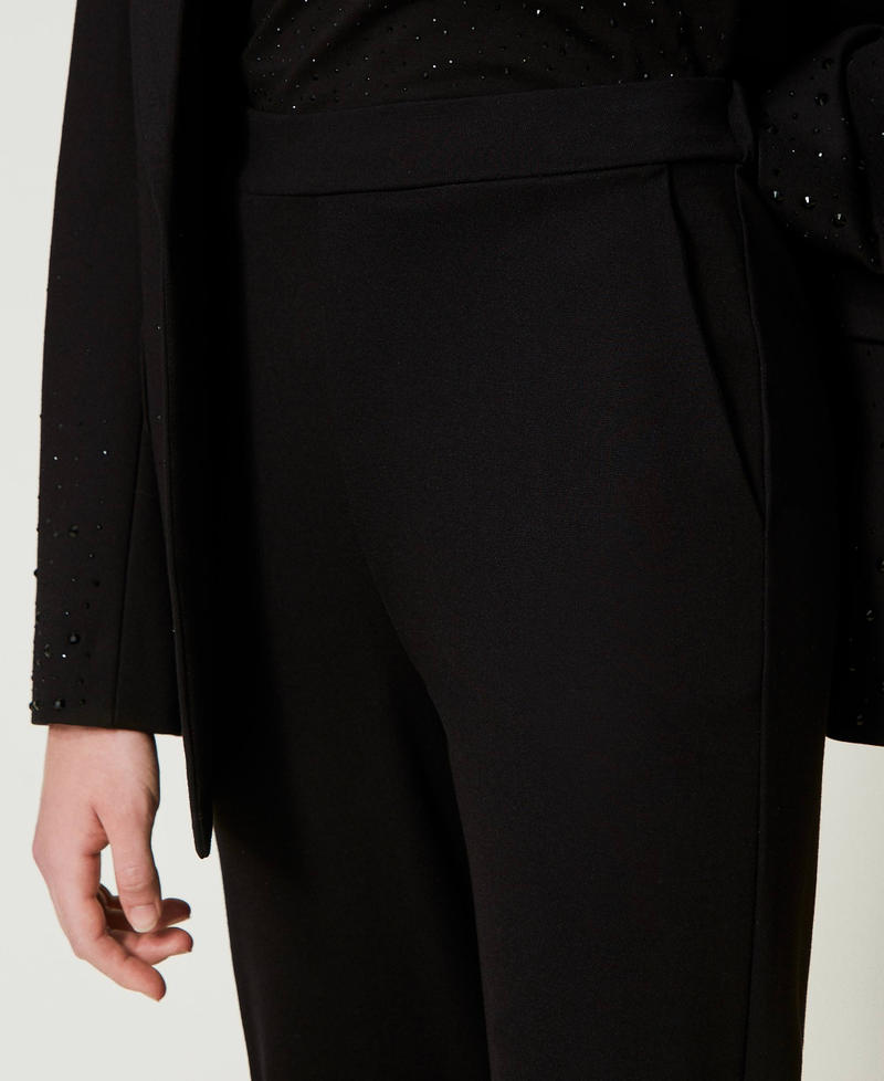 Scee by twin set Pantaloni a sigaretta con elastico Consegna Veloce