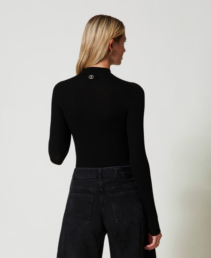 Scee by twin set Maglia lupetto seamless in lana Promozione Limitata