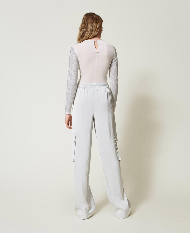 Scee by twin set Pantaloni cargo in raso Shopping Online