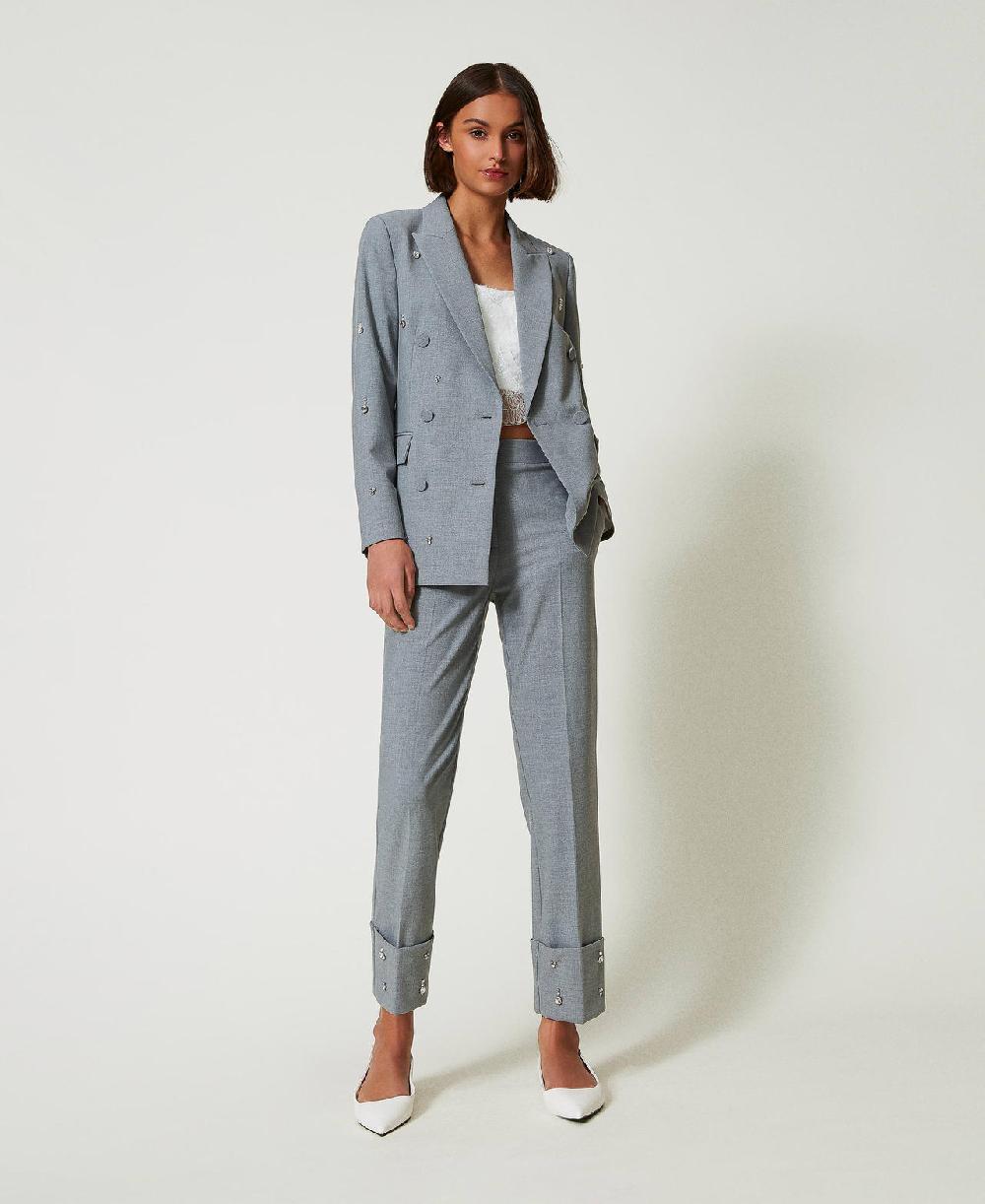 Scee by twin set Pantaloni con ricami a mano Novità