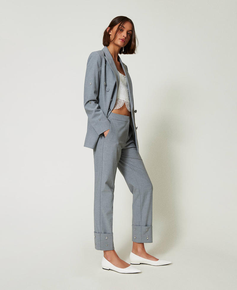 Scee by twin set Pantaloni con ricami a mano Novità