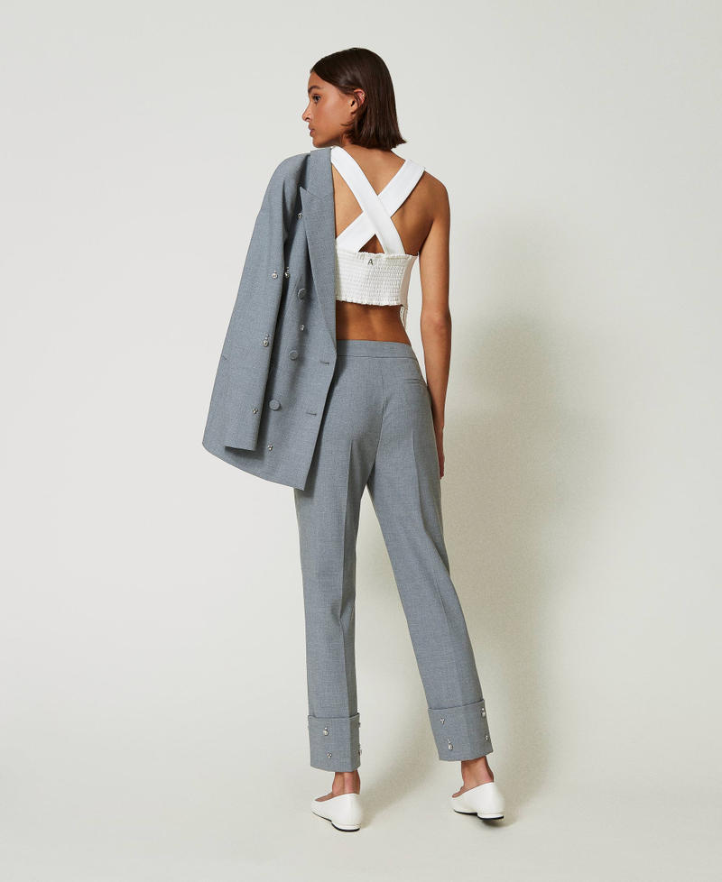 Scee by twin set Pantaloni con ricami a mano Novità