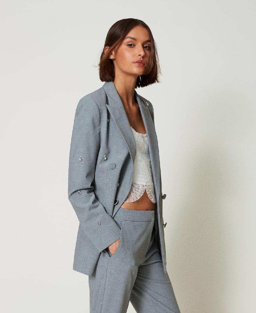 Scee by twin set Giacca blazer con ricami a mano Presa