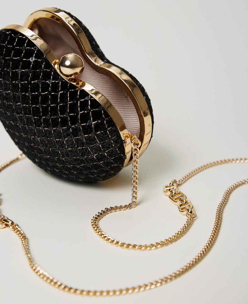 Scee by twin set Clutch 'Coup de coeur' in velluto ricamato Economico