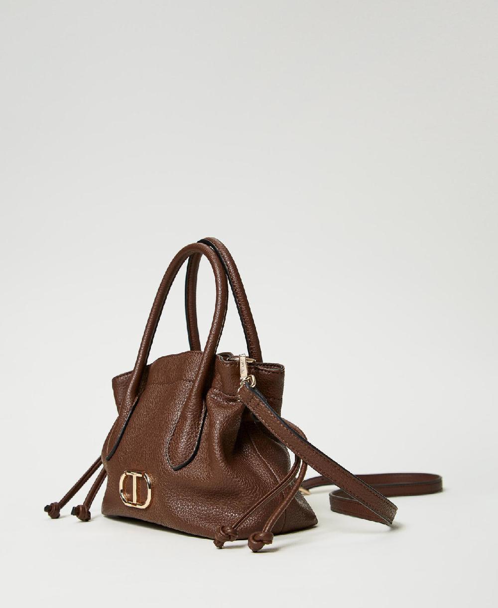 Scee by twin set Borsa a tracolla con Oval T e coulisse Saldi