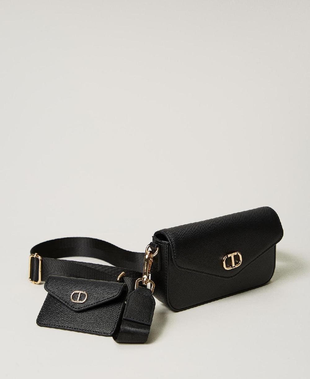 Scee by twin set Mini borsa a tracolla con portacarte Vendita Calda