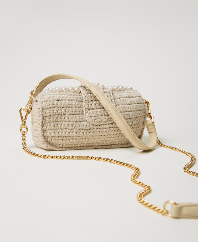 Scee by twin set Borsa a tracolla 'Amie' piccola crochet con perle I Più Venduti