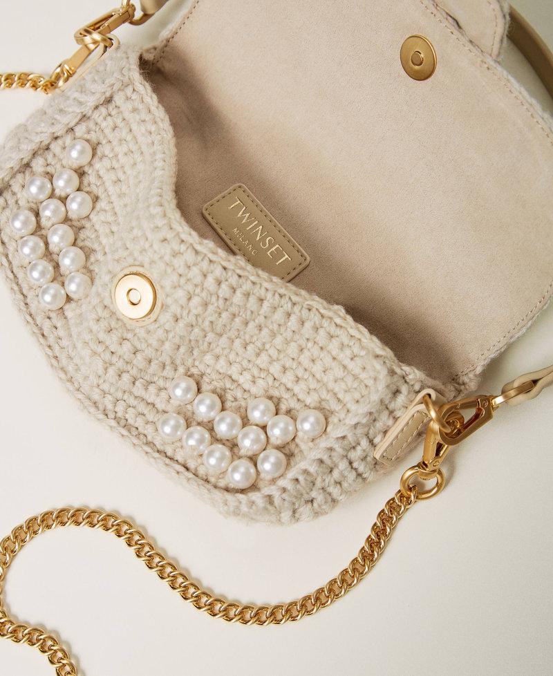Scee by twin set Borsa a tracolla 'Amie' piccola crochet con perle I Più Venduti