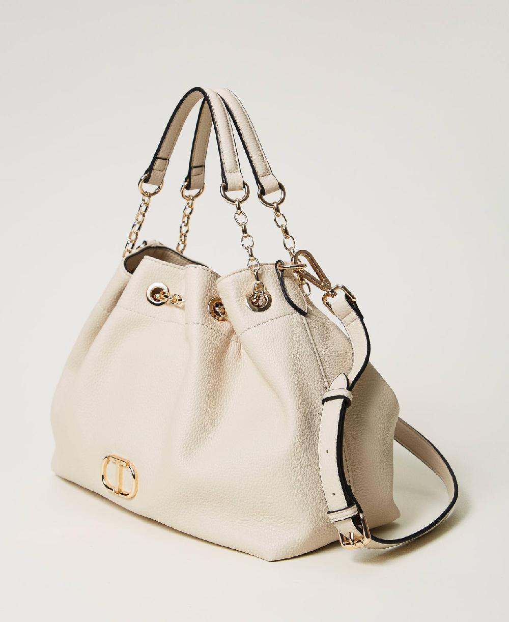 Scee by twin set Borsa shopper con Oval T e manici coulisse Negozio