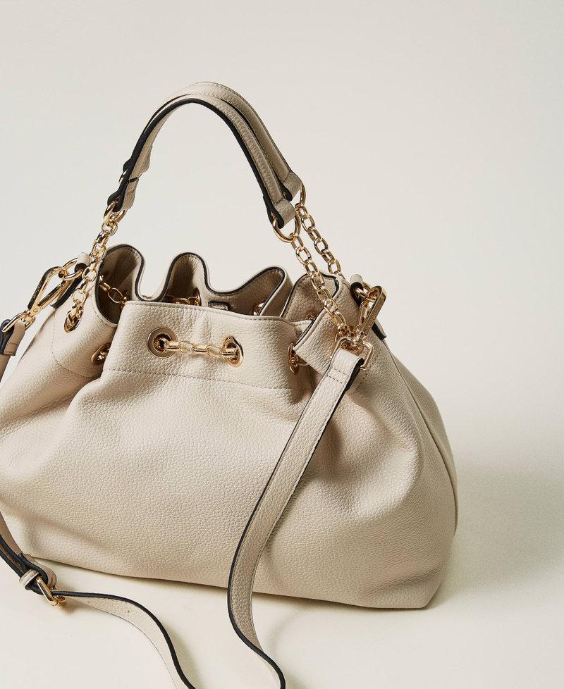 Scee by twin set Borsa shopper con Oval T e manici coulisse Negozio