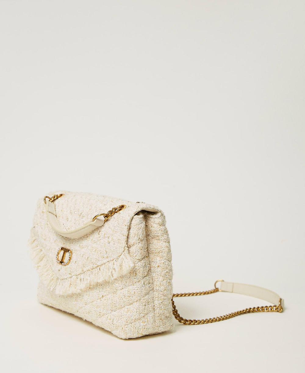 Scee by twin set Borsa a tracolla 'Dreamy' media in tweed In Saldo