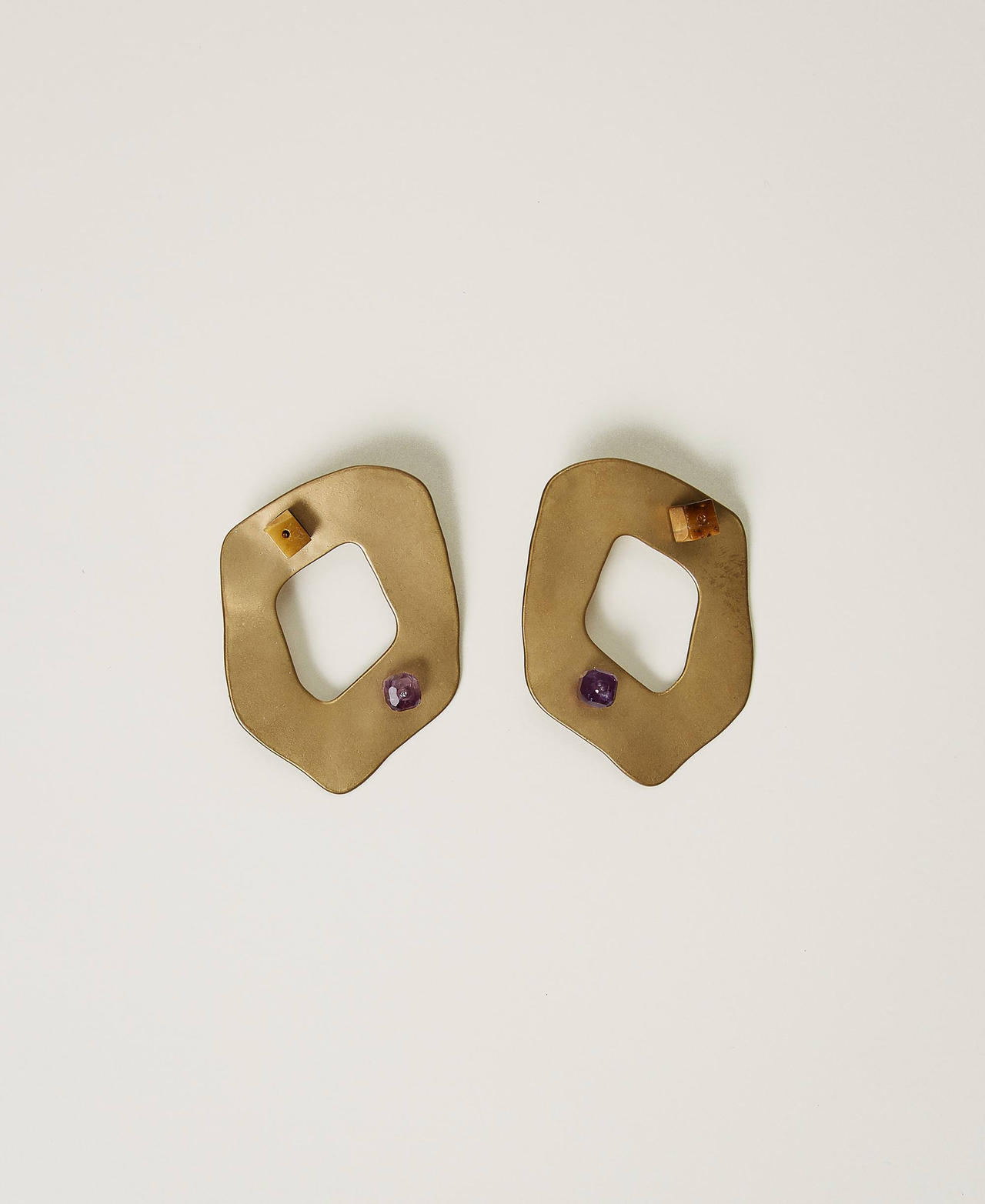Scee by twin set Orecchino ovale in metallo In Linea