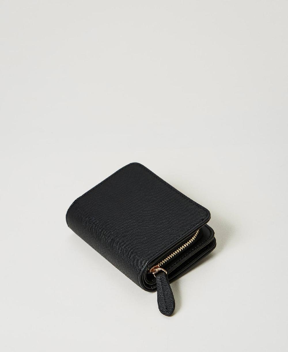 Scee by twin set Portafoglio con zip e bottone Oval T Nuovo