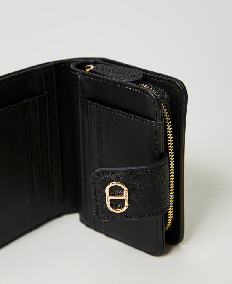 Scee by twin set Portafoglio con zip e bottone Oval T Nuovo