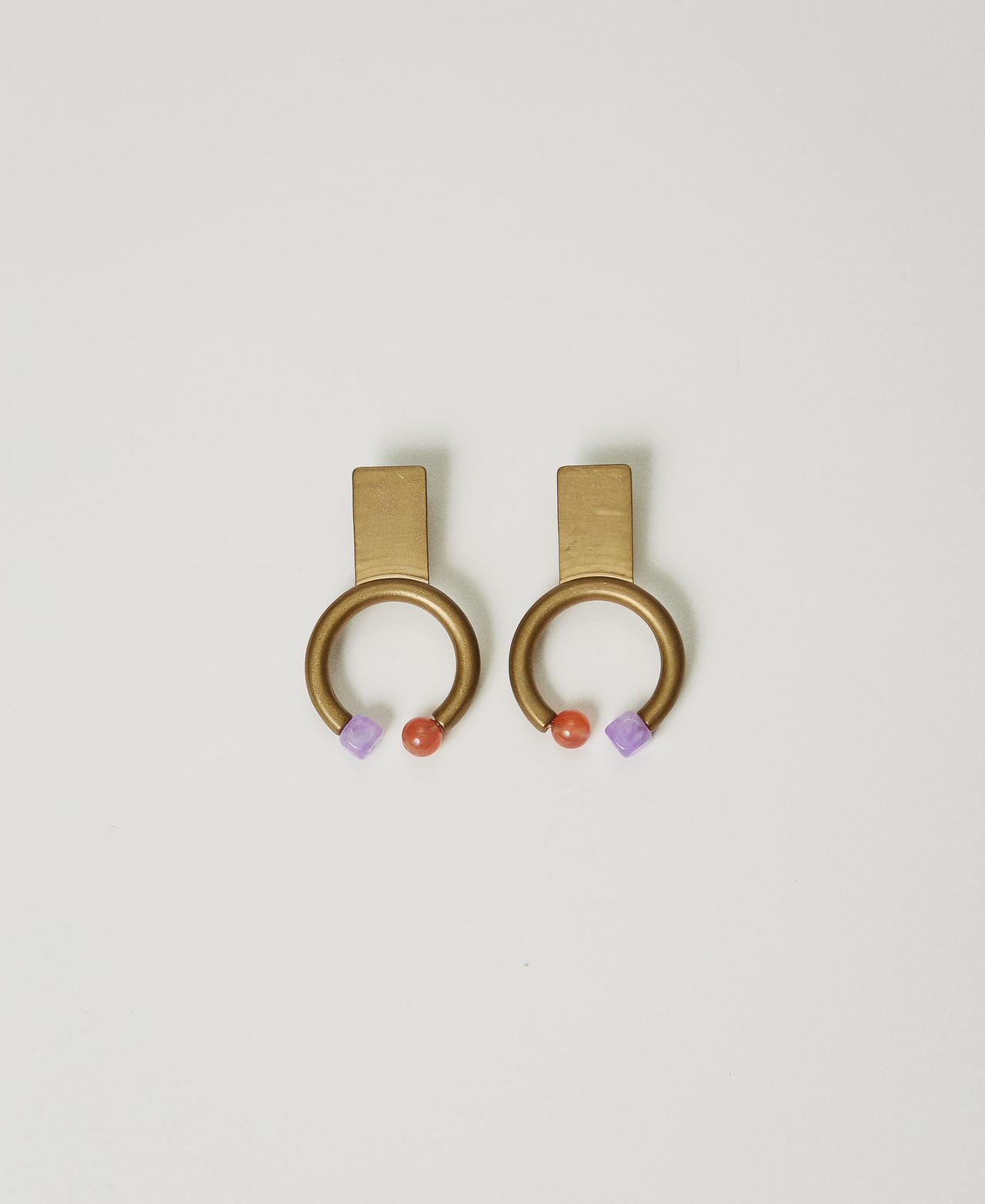 Scee by twin set Orecchino con cerchio e pietre