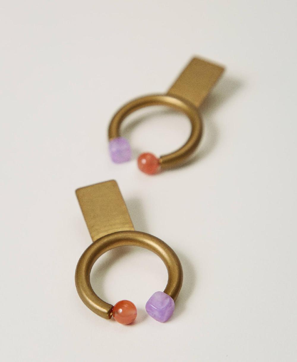 Scee by twin set Orecchino con cerchio e pietre Qualità