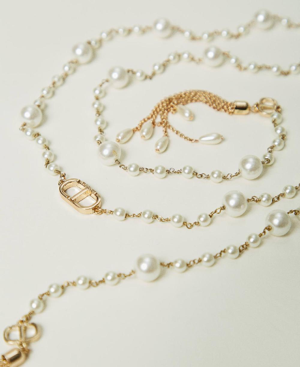 Scee by twin set Collana regolabile con nappe pendenti Spedizione Gratuita