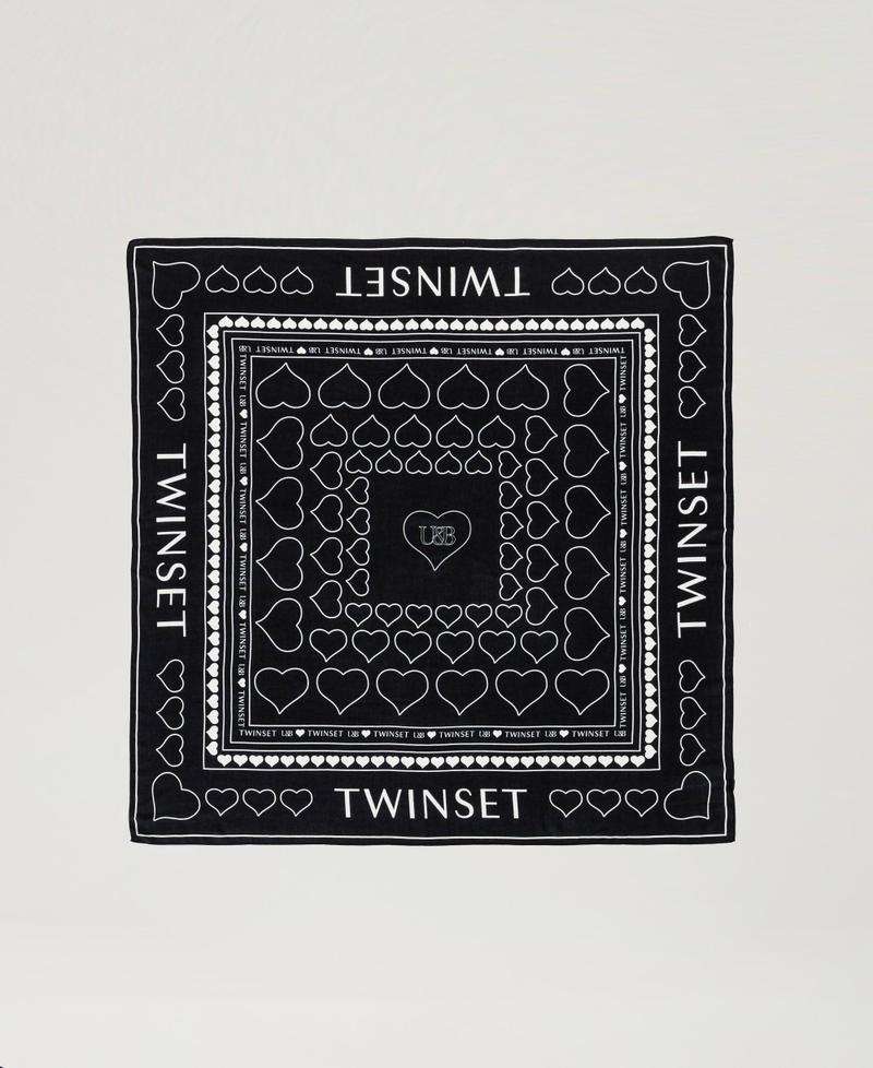 Scee by twin set Kefiah con stampa logo e cuori Negozi Online
