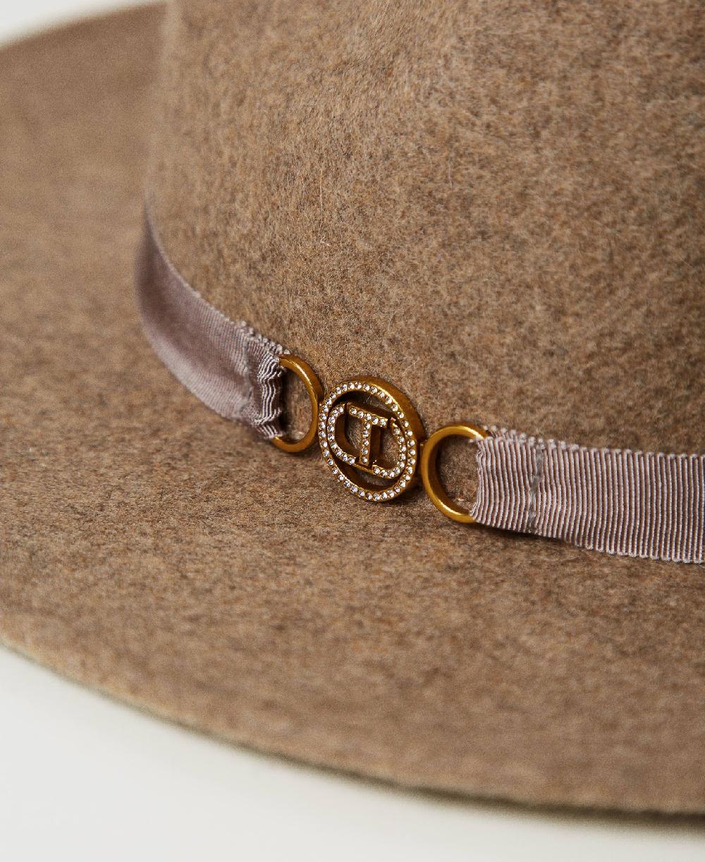 Scee by twin set Cappello in panno con Oval T Shopping Online