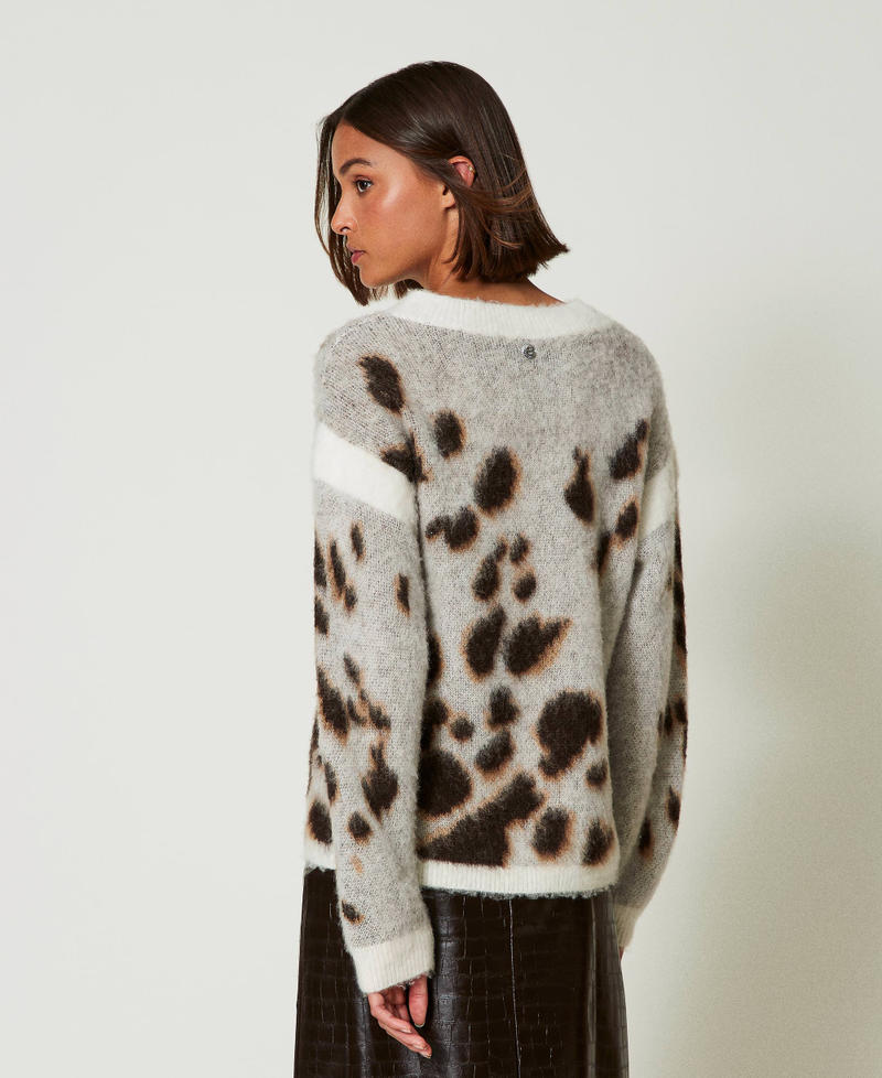 Scee by twin set Maglia jacquard animalier in misto lana Convenienza