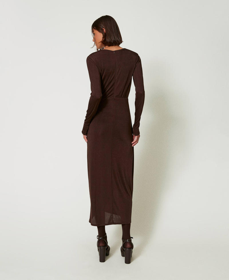 Scee by twin set Abito lungo in jersey con drappeggio laterale Presa