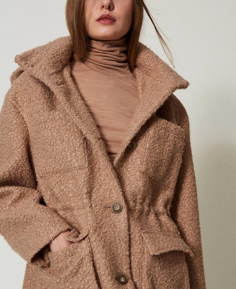 Scee by twin set Cappotto parka in panno arricciato Sconto