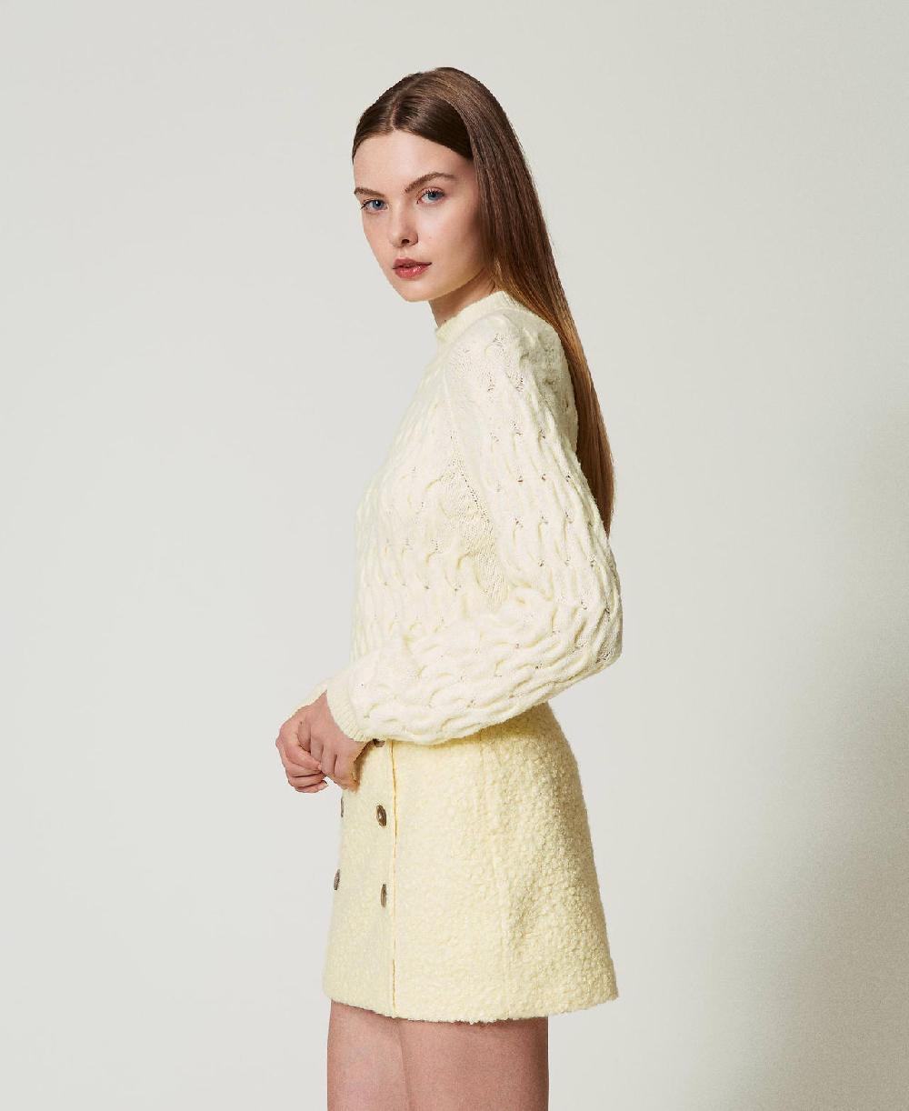 Scee by twin set Minigonna in panno arricciato Offerta