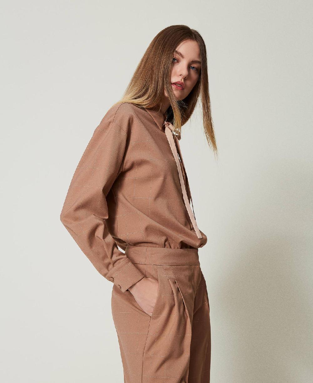 Scee by twin set Camicia check con lurex Outlet