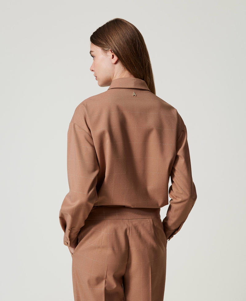 Scee by twin set Camicia check con lurex Outlet