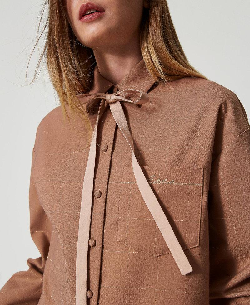 Scee by twin set Camicia check con lurex Outlet