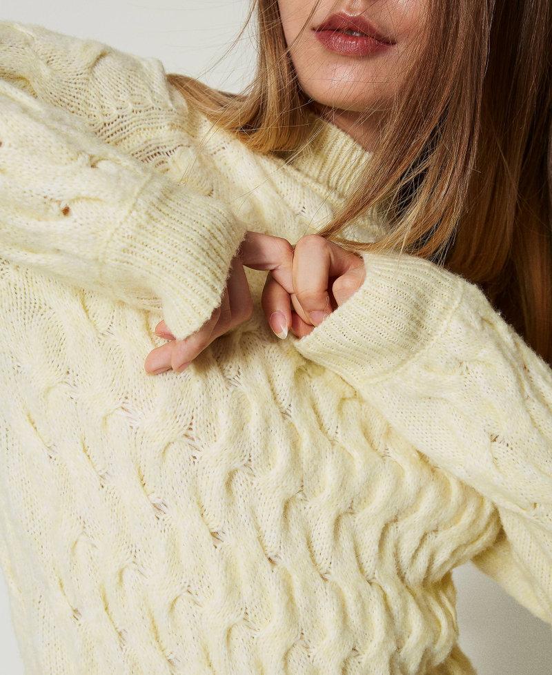 Scee by twin set Maglia lupetto in misto lana con trecce Offerte