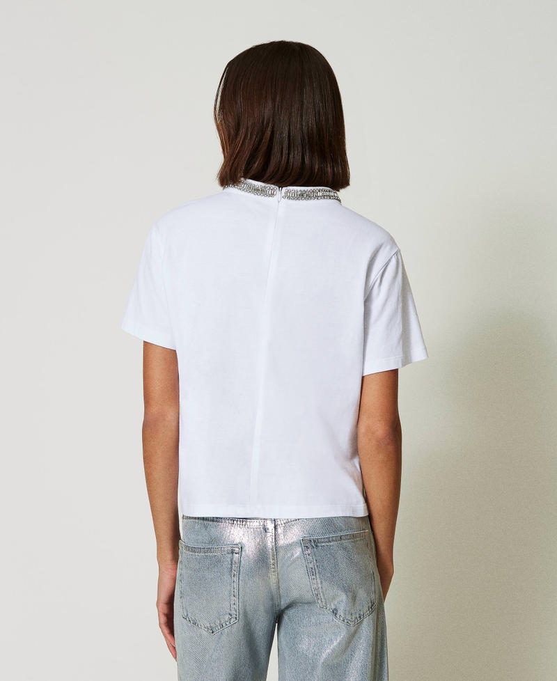 Scee by twin set T-shirt con ricamo a mano Vendita Calda