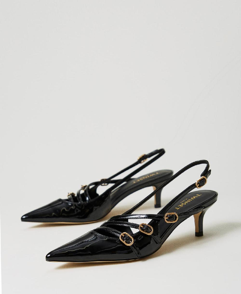 Scee by twin set Décolleté sling back in vernice con cinturini Negozio