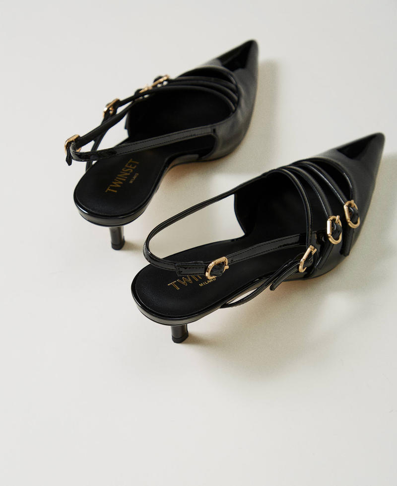 Scee by twin set Décolleté sling back in vernice con cinturini Negozio