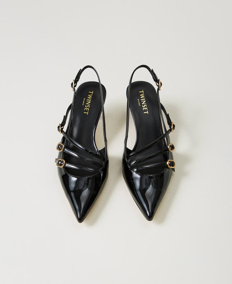 Scee by twin set Décolleté sling back in vernice con cinturini Negozio